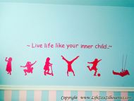 Picture of Girl Jumping 13 (Children Silhouette Decals)