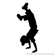 Picture of Boy Doing a Handstand 38 (Children Silhouette Decals)