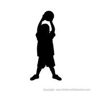 Picture of Boy Playing Ball 10 (Children Silhouette Decals)