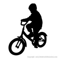 Picture of Boy Riding a Bike 28 (Children Silhouette Decals)