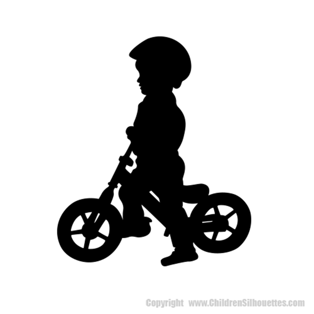 Picture of Boy Riding a Bike 52 (Children Silhouette Decals)