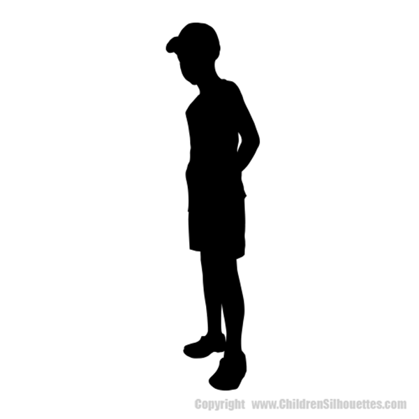 boy standing silhouette