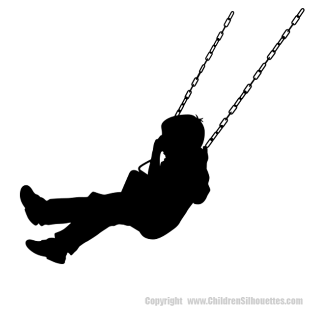 Picture of Boy Swinging 3 (Children Silhouette Decals)