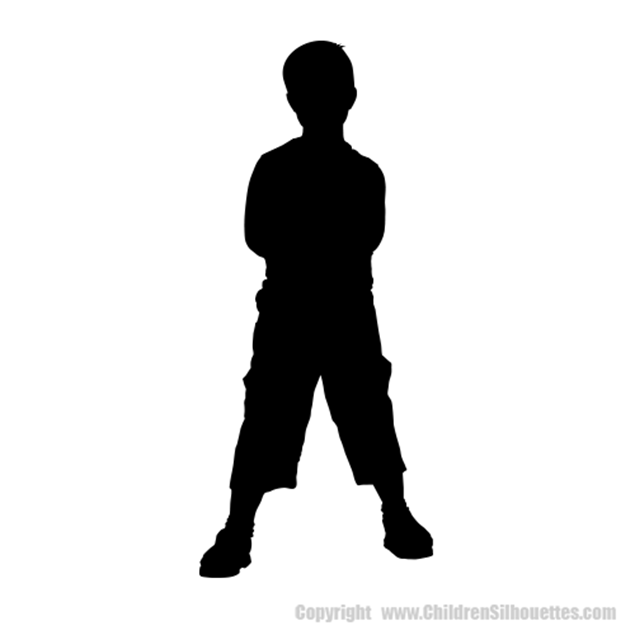 Picture of Boy Waiting 49 (Children Silhouette Decals)