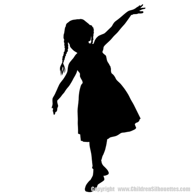 Picture of Girl Playing 10 (Children Silhouette Decals)