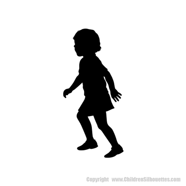 Picture of Girl Running 28 (Children Silhouette Decals)