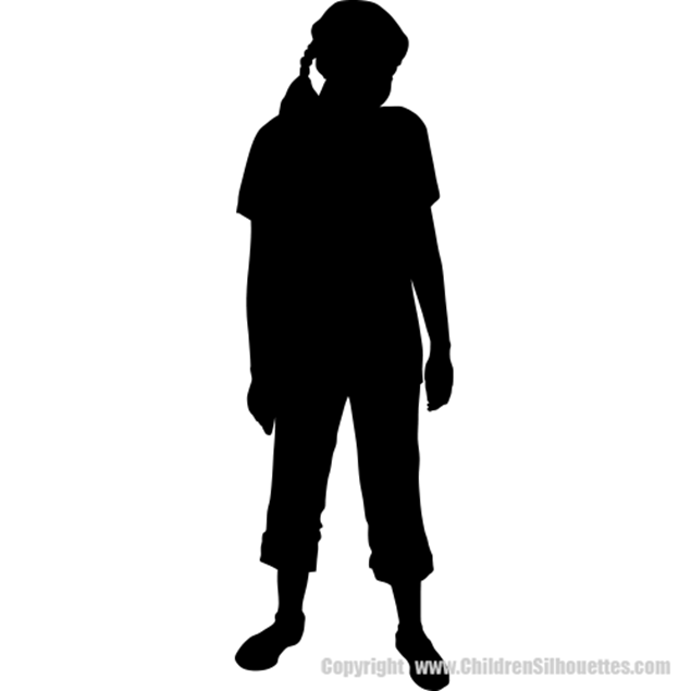 Picture of Girl Standing 25 (Children Silhouette Decals)