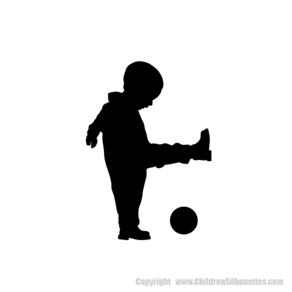 Picture of Toddler Kicking Ball  1 (Children Silhouette Decals)