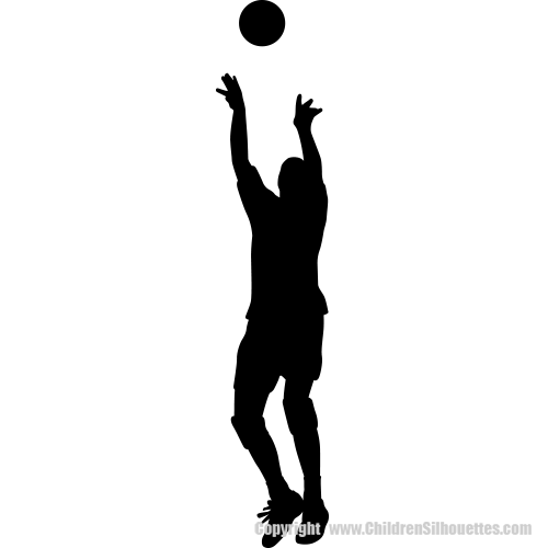 VOLLEYBALL PLAYER SILHOUETTES (Wall Decor)